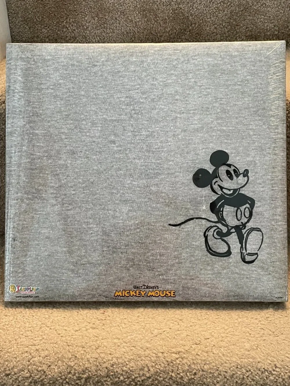 NWT Vintage Gray MICKEY MOUSE Scrap book by SANDYLION 12 x 12